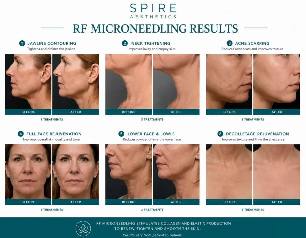 RF Microneedling Skin tightening Marlborough results